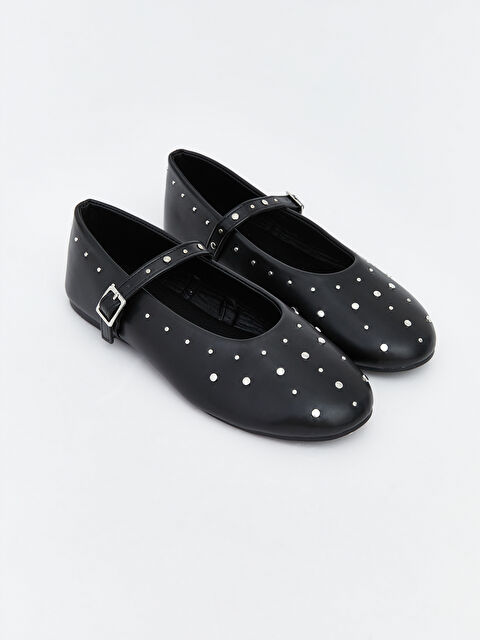 LCW STEPS Leather Look Girl's Flats - W5NE00Z4-RQL