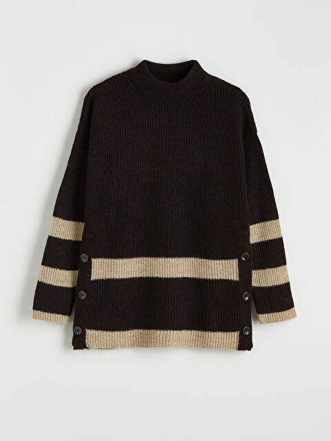 LCW Comfort Yarım Balıkçı Yaka Kadın Triko Tunik - W5NE42Z8-LEW