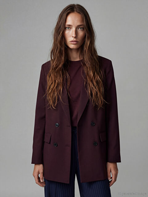 XSIDE Kruvaze Yaka Kadın Blazer Ceket - W5NF29Z8-DNF