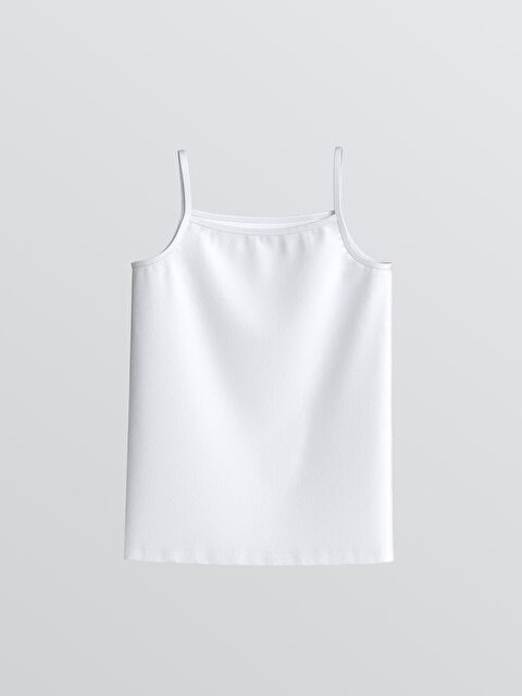 LCW Kids Kare Yaka Fiyonk Baskılı Kız Çocuk Atlet - W5NF65Z1-FDU