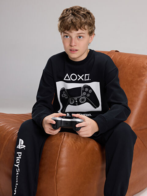 LCW Kids PlayStation Baskılı Erkek Çocuk Kalın Sweatshirt - W5NF92Z4-HNX