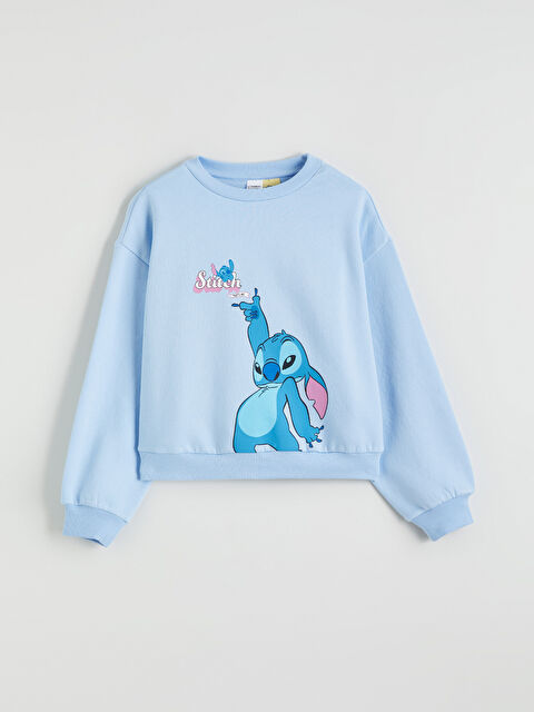 LCW Kids Girl BLUE Sweatshirt - W5NH11Z4-YTE