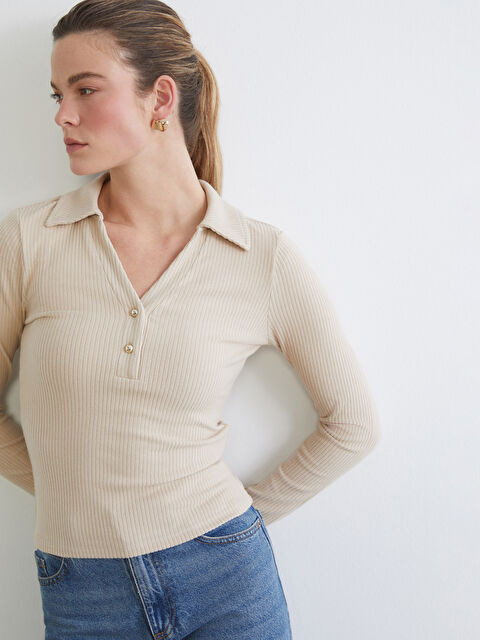 LCWAIKIKI Basic Polo Neck Women's Body - W5NH27Z8-15U