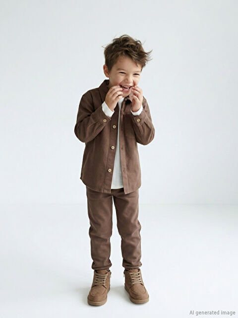 LCW Kids Erkek Çocuk Gömlek Tişört ve Pantolon - W5NI76Z1-R1T