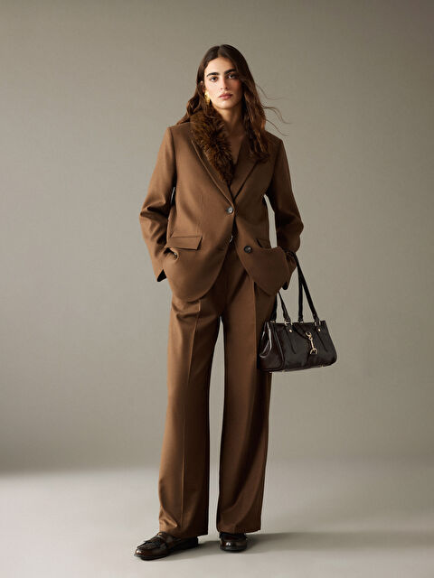 LCW Vision Beli Kemerli Geniş Paça Kadın Pantolon - W5NI95Z8-D6H