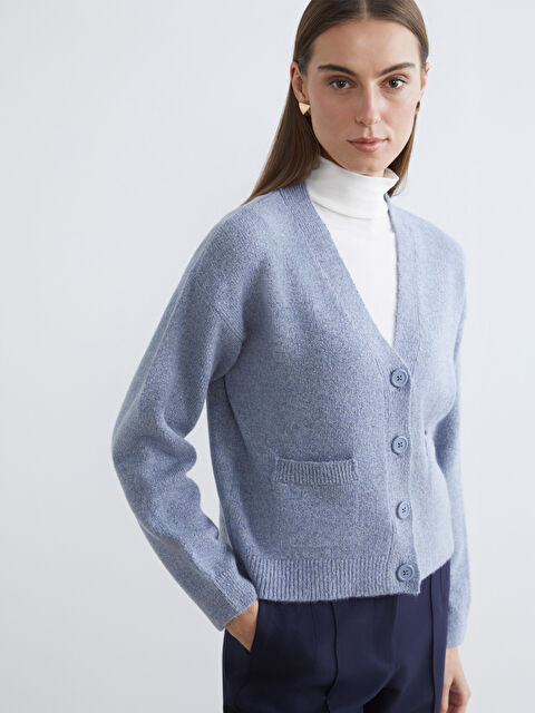 LCW Comfort V Yaka Kadın Triko Hırka - W5NK42Z8-997