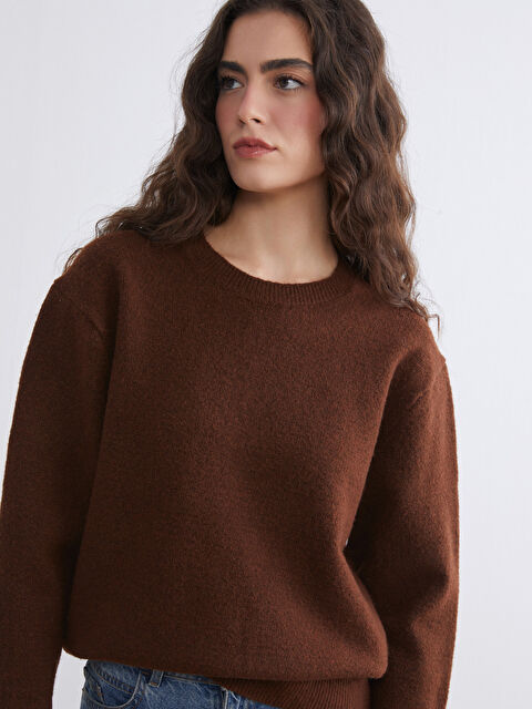 LCW Vision მრგვალი საყელო ქალებისთვის ტრიკოტაჟის სვიტერი - W5NL95Z8-