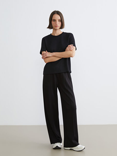 KOOR SPORT Дамски Спортен Панталон с Еластична Талия - W5NM97Z8-CVL