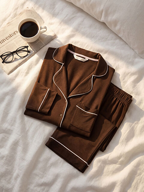 LCW DREAM Gömlek Yaka Kadın Pijama Takımı - W5NN11Z8-JTW