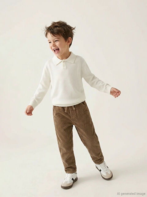 LCW Kids Polo Yaka Uzun Kollu Erkek Çocuk Kazak - W5NN73Z1-E4S