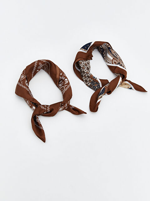 LCW ACCESSORIES Desenli Kadın Bandana 2'li - W5NN76Z8-DAV
