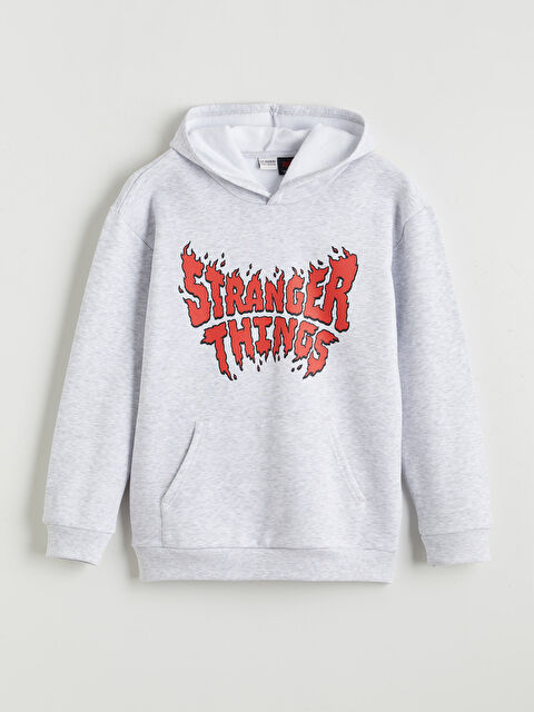 LCW Kids Stranger Things Baskılı Erkek Çocuk Kalın Sweatshirt - W5NN97Z4-DD0