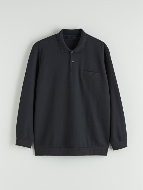 LCWAIKIKI Classic Polo Yaka Erkek Sweatshirt - W5NO73Z8-ZCE