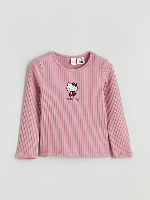 LCW Kids Bisiklet Yaka Hello Kitty Nakışlı Kız Çocuk Tişört - W5NP75Z1-GDR