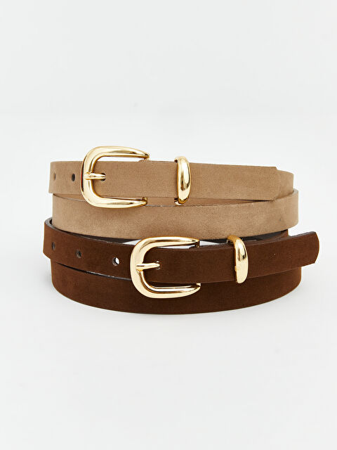 LCW ACCESSORIES Deri Görünümlü Kadın Kemer 2'li - W5NP79Z8-DJ7