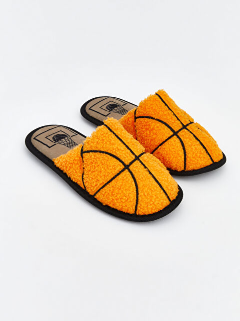 LCW STEPS Embroidered Boy Plush Indoor Slippers - W5NQ13Z4-M0T