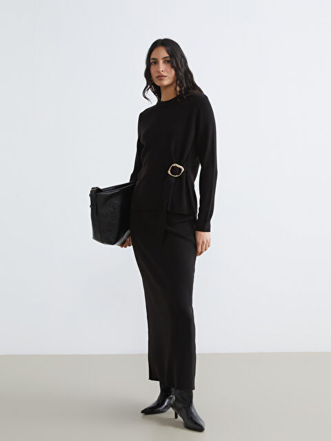 LCW Modest Beli Lastikli Fitilli Triko Etek - W5NQ89Z8-CVL