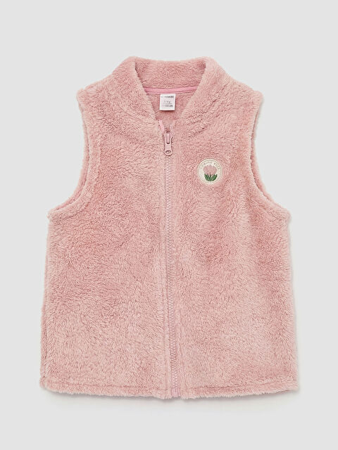 LCW Kids Kolej Yaka Kız Çocuk Pelüş Yelek - W5NR89Z1-FHP