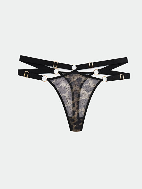 LCW DREAM Leopar Desenli Bantlı Fantezi Tanga Külot - W5NS54Z8-LQY