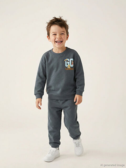 LCW Kids Paw Patrol Baskılı Erkek Çocuk Sweatshirt ve Eşofman Alt - W5NT94Z1-HGL