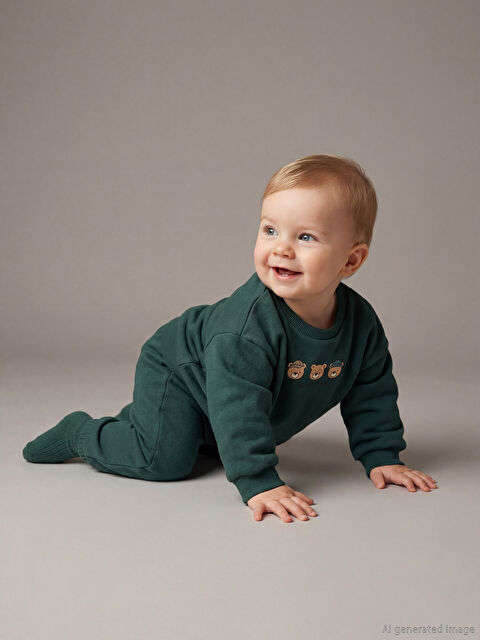 LCW baby Baskılı Erkek Bebek Sweatshirt ve Pantolon - W5NU46Z1-2V2