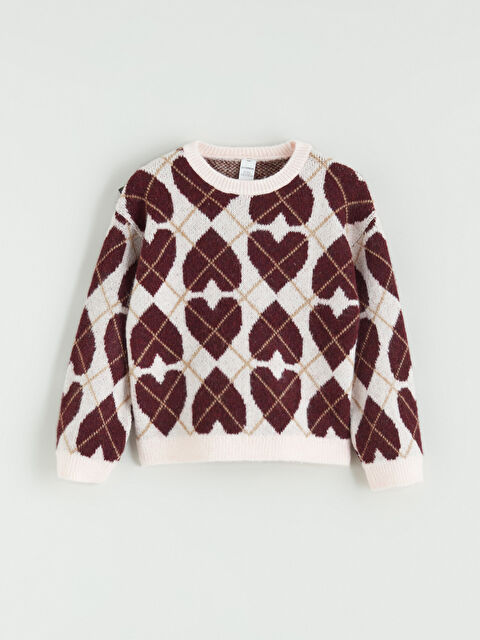 LCW Kids Girl PINK Sweater - W5NV25Z1-MLW