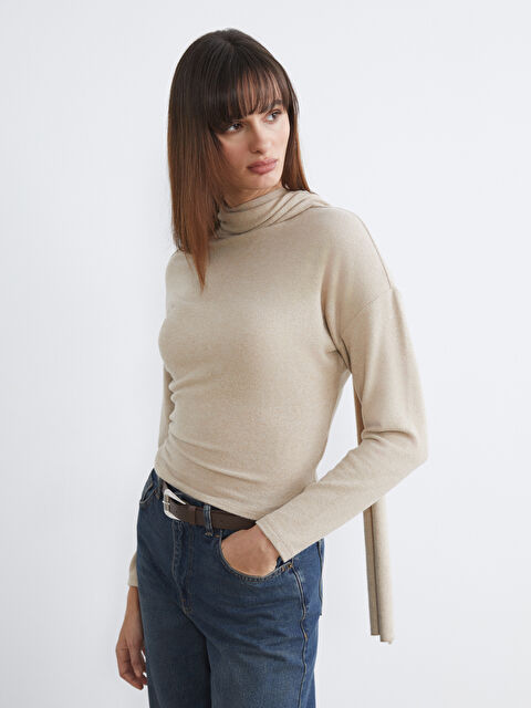 LCW Vision Dik Yaka Kadın Tişört - W5O014Z8-D2Y