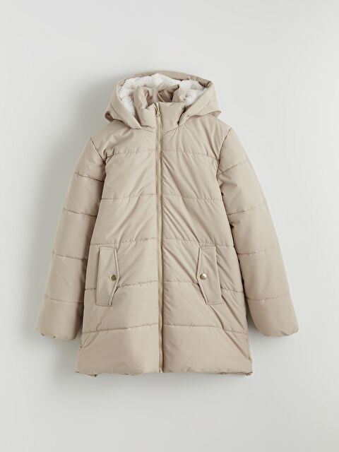 LCW Kids Kapüşonlu Kız Çocuk Mont - W5O234Z4-G1Y