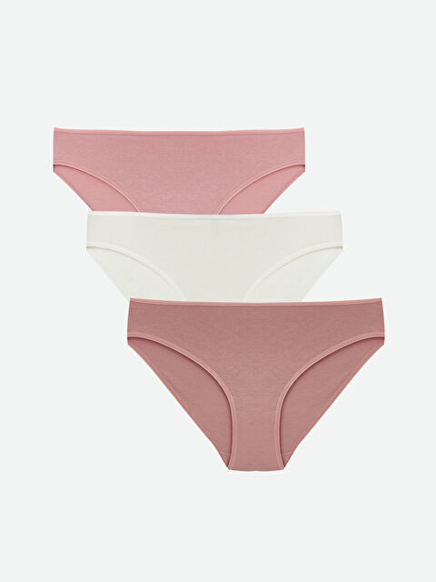 LCW DREAM Düz Bikini Külot 3'lü - W5O275Z8-DMT