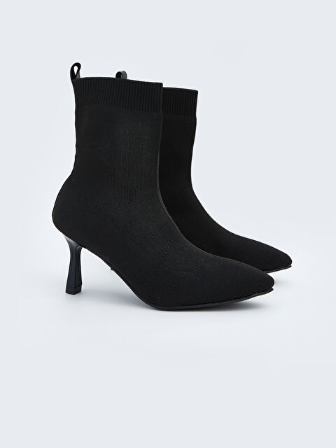 LCW STEPS Süet Görünümlü Kadın Topuklu Bot - W5O323Z8-HUC