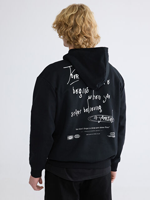 XSIDE Printed Men's Thick Hoodie - W5O371Z8-CVL