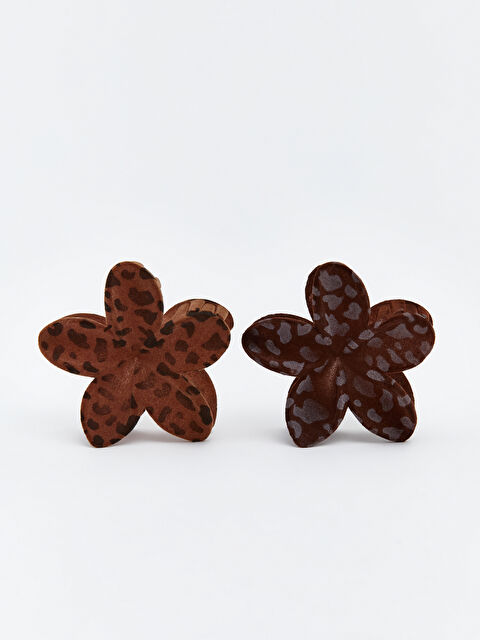 LCW ACCESSORIES Çiçek Figürlü Kadın Mandal Toka 2'li - W5O449Z8-M0T