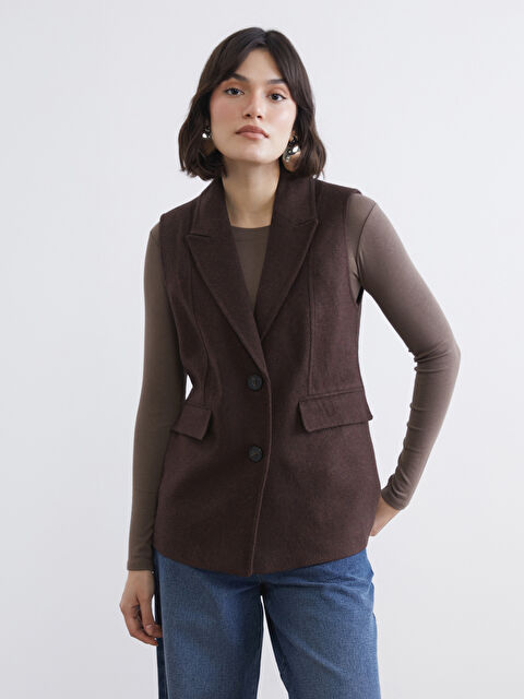 LCW Vision Kaşe Kadın Klasik Yelek - W5O482Z8-DJ7