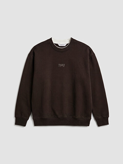 LCW Vision Man BROWN Sweatshirt - W5O532Z8-ZGY