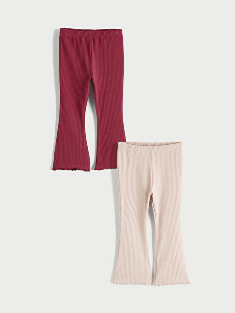 LCW baby Beli Lastikli Kız Bebek Tayt Pantolon 2'li - W5O602Z1-G3G