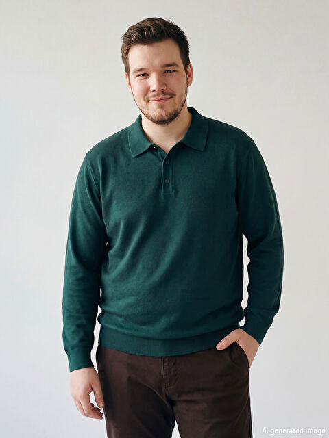 SOUTHBLUE Polo Neck Men's Knitwear Sweater - W5O615Z8-CZE