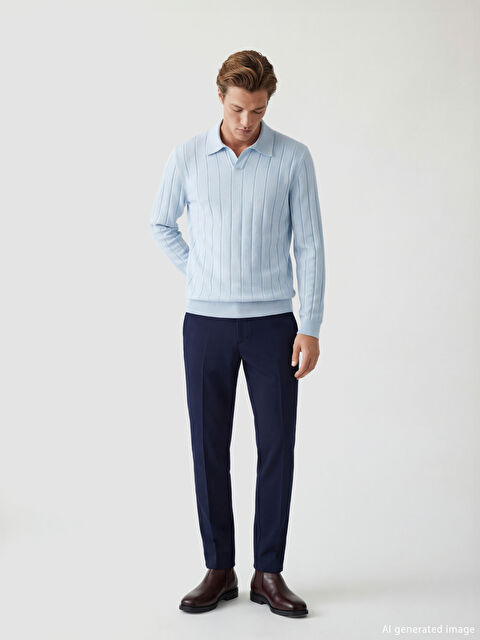 SOUTHBLUE سترة تريكو رجالية بياقة بولو - W5O616Z8-CS6