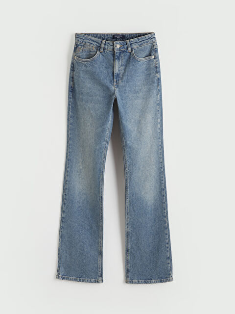 LCW Jeans Yüksek Bel Flare Kadın Jean Pantolon - W5O658Z8-507