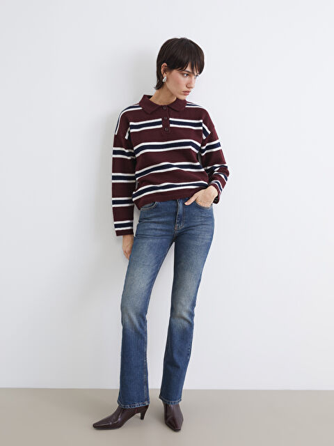 LCW Jeans Yüksek Bel Flare Kadın Jean Pantolon - W5O658Z8-JVV