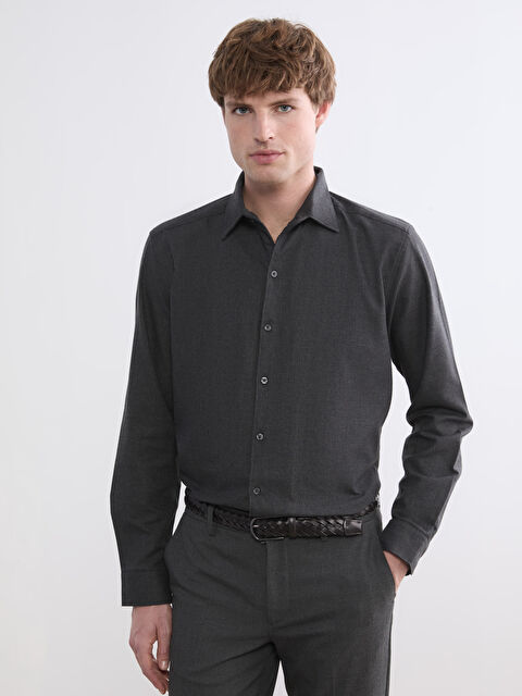 SOUTHBLUE Regular Fit Gabardin Erkek Gömlek - W5O731Z8-CWN