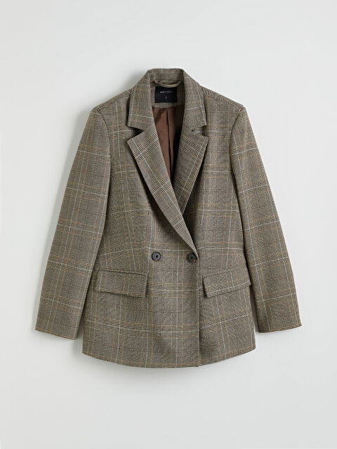 LCW Vision Ekose Kadın Blazer Ceket - W5O916Z8-LLL