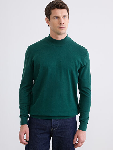 LCWAIKIKI Classic Men's Half Fisherman Ribbed Knit Sweater - W5O980Z8-R1D