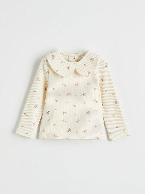 LCW baby Bebe Yaka Çiçek Kız Bebek Bluz - W5OA75Z1-LRB