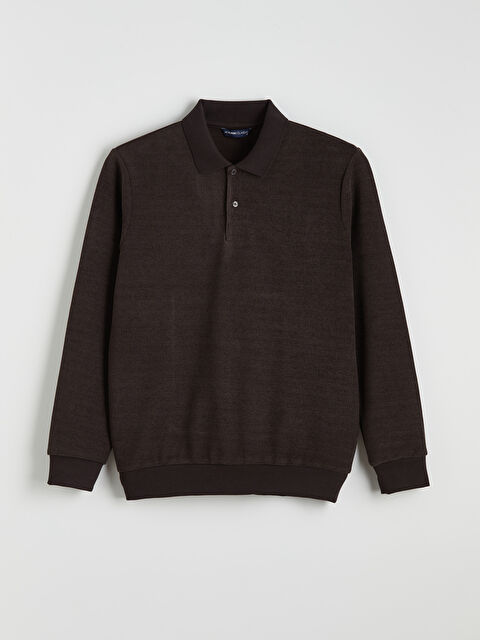 LCWAIKIKI Classic Polo Yaka Erkek Sweatshirt - W5OB47Z8-ZJS