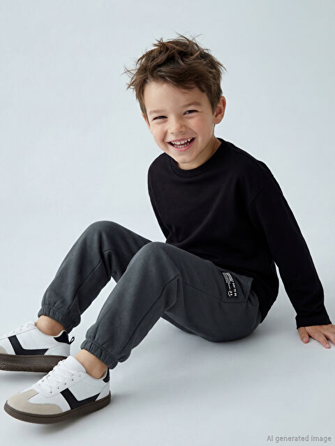 LCW Kids Beli Lastikli Erkek Çocuk Jogger Eşofman Alt 2'li - W5OB95Z1-QVK
