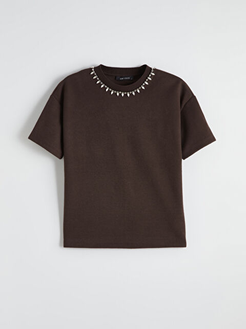 LCW Vision Bisiklet Yaka Taşlı Kadın Triko Kazak - W5OC16Z8-HCN