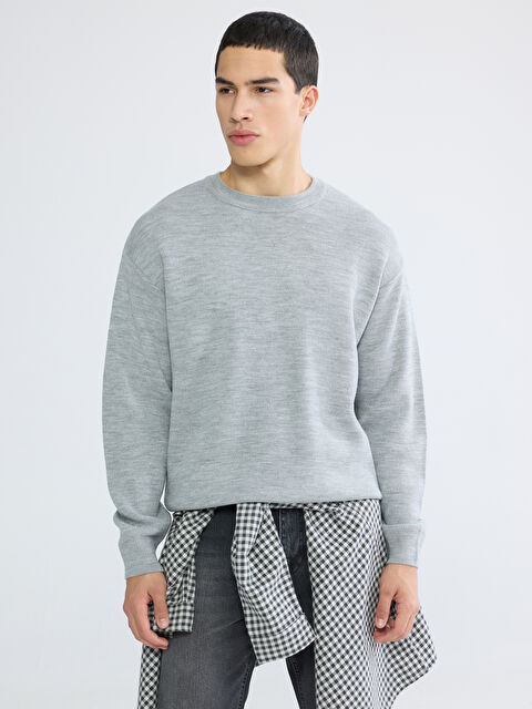 XSIDE Bisiklet Yaka Erkek Triko Kazak - W5OD14Z8-LAL