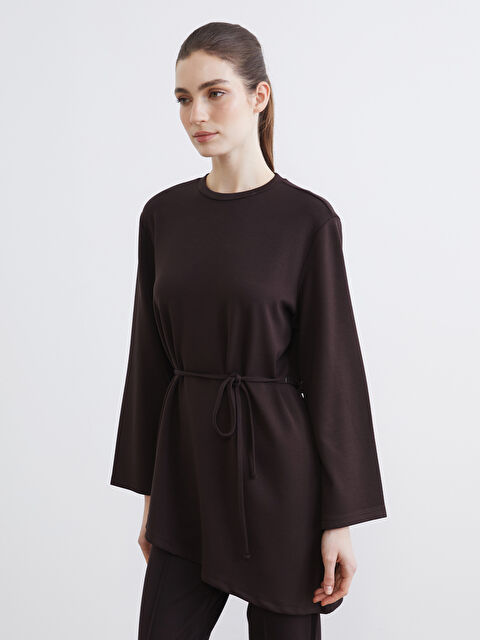 LCW Modest Bisiklet Yaka Kadın Sweatshirt Tunik - W5OD17Z8-HMK