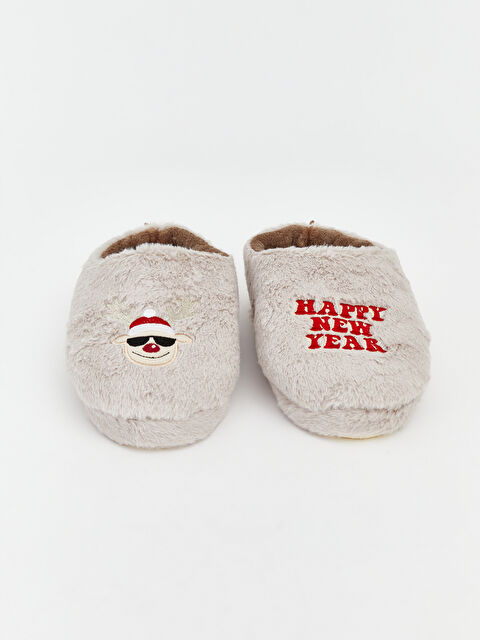 LCW STEPS Yılbaşı Temalı Pelüş Çocuk Ev Terliği - W5OD37Z4-ZRW