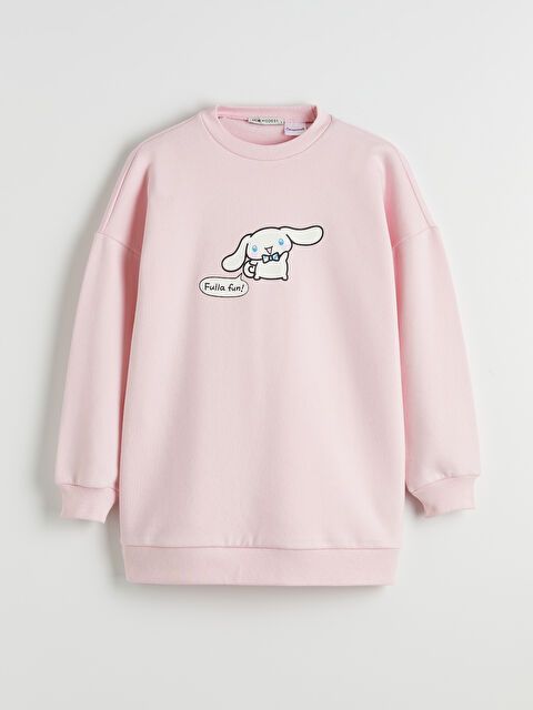 LCW Modest Cinnamoroll Baskılı Kadın Kalın Sweatshirt Tunik - W5OD41Z8-FXC